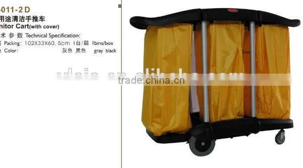 Janitor Cart With Cover, Multipurpose Cover Cleaning Trolley, photo-4