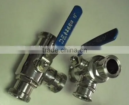 Stainless Steel Clamped Three Ways Ball Valve photo-4
