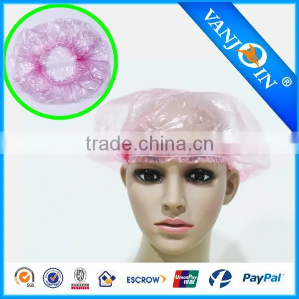 Disposable Clear Waterproof Hat Home Shower Bathing Elastic Cap photo-3