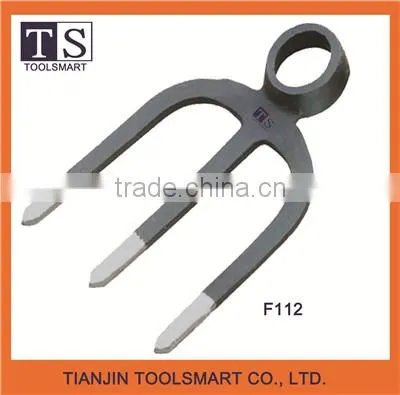 3 Prong Carbon Steel Garden Fork Hoe With Wooden Handle photo-2