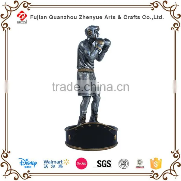 Customized Metal Appearance Polyresin Resin Pugilism Boxing Trophy Cup photo-2