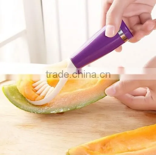Colorful Multifunction Plastic Vegetables Fruits Remove Seeds Spoon photo-2