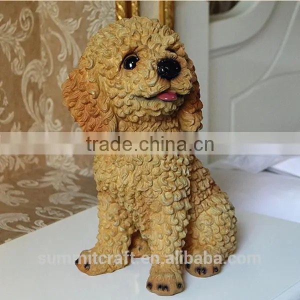 Artificial Funny Resin Poodle Dog Statues for Sale photo-2