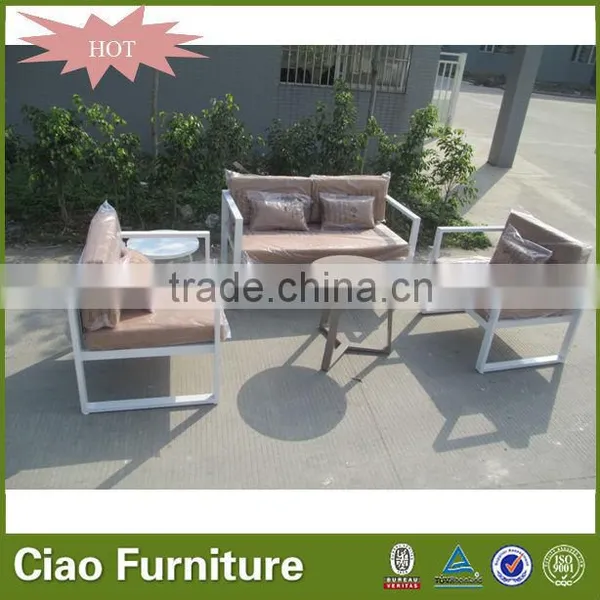 Outdoor Furniture With Cushion Aluminum Powder Coated Garden Sofa Set photo-2