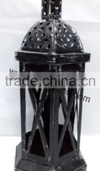 Antique Wrought Metal Candle Lantern photo-6