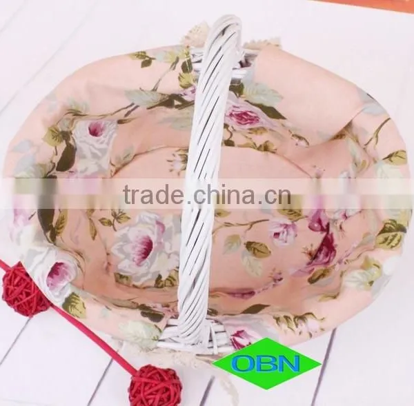 Wholesale China Custom Promotional Eco White Wicker Flower Girl Baskets photo-3