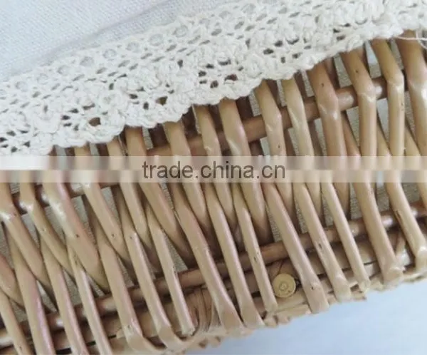 Wholesale China Cheap Fancy Wicker Woven Empty Fabric Gift Storage Basket photo-4