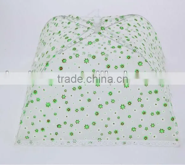 High Quality Foldable Food Cover With Flower and Lace photo-5