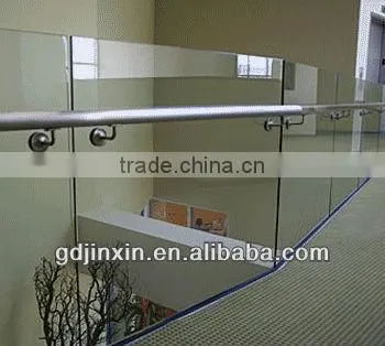 Glass Railing With Slot Channep Pipe And Tempered Glass Panels photo-3