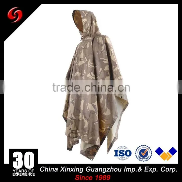 Big Manufactor for Desert Camouflage Pvc Coating Polyester Army Poncho on Sale photo-2