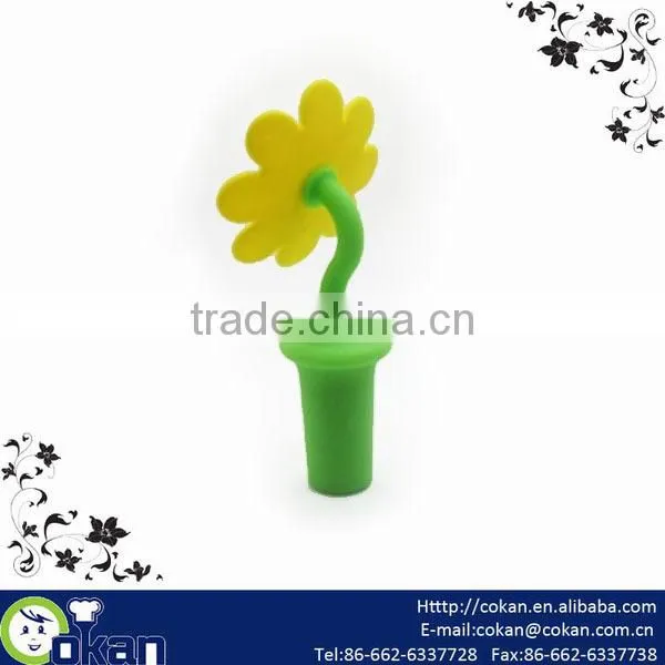 3D Flower Shape Silicone Wine Stopper,Wine Plug,Bottle Stopper CK-KT428 photo-2
