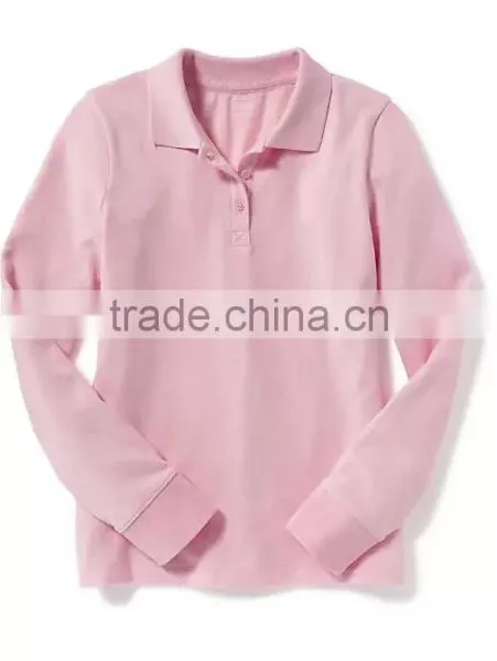 Mulit-color School Pique Uniform Polo Shirts Design With Pictutures Kids Wear HSs5251 photo-4