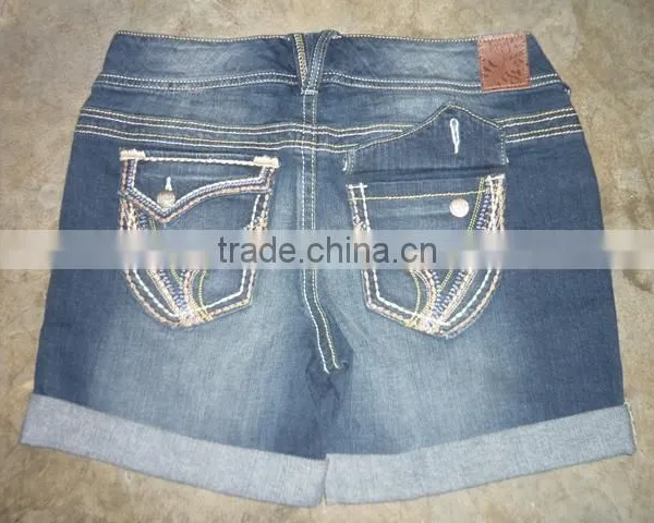 Jeans Denim Shorts, Ladies Stylist Denim Jeans Shorts photo-4