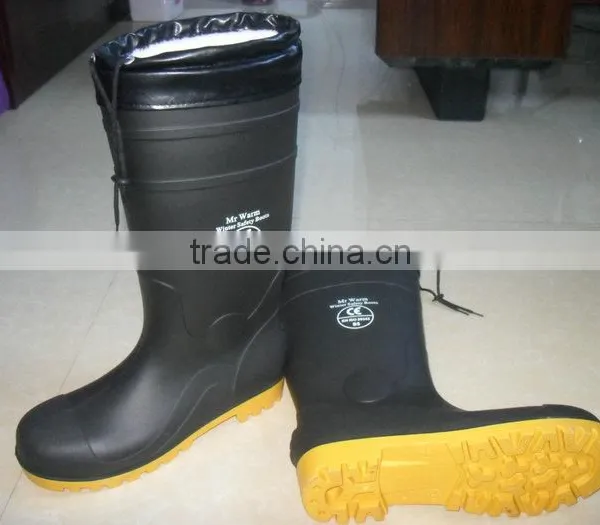 Comfortable Black PVC Heat Protection Chemical Groundwork Safety Boots photo-2
