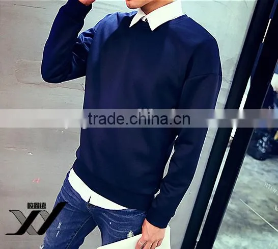 Men Blank Warehuse Space Cotton Simple Hoodies photo-5
