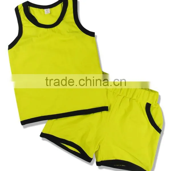 Cheap Child Vest Suits ,casual Baby Girl Kids Summer Camisole Clothing Sets photo-2