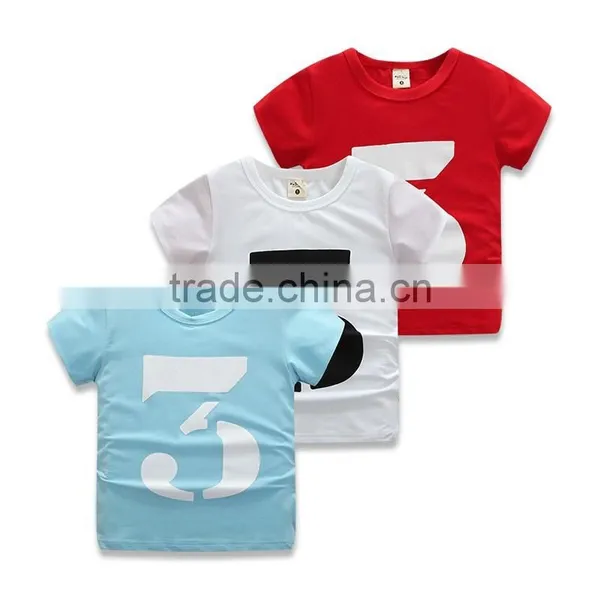 Custom Made Print Kids Apparel Children Cotton Spandex T-shirt