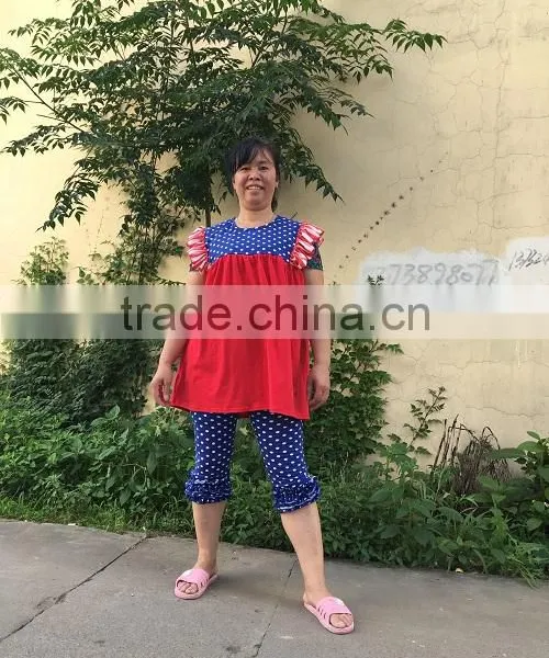 Mom And Me Outfits Mother And Daughter Matching Clothing Sets 4th Of July Boutique Clothes Sets USA Holidays Tops And Leggings photo-5