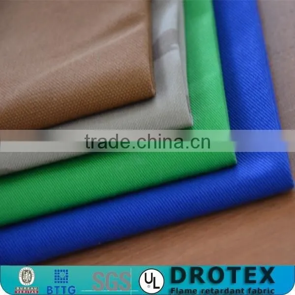 Proban Finished CVC Fabric Workwear FR Flame Retardant CVC Cotton/polyester Twill Fabric for Safety Coverall photo-2