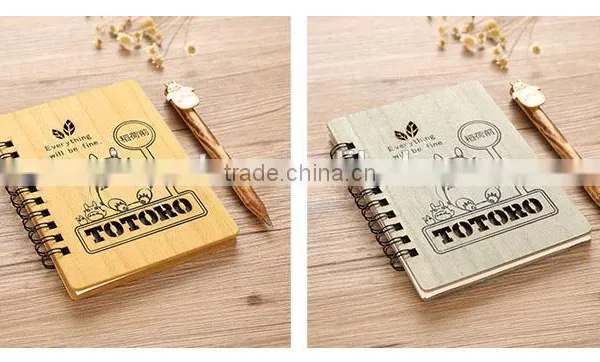 Wholesale Cartoon my Neighbor Totoro Anime Cute Wood Cover Notebook for Students photo-2