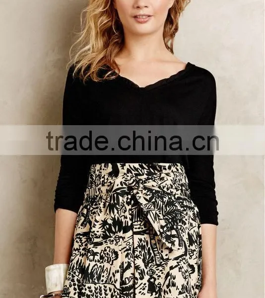 Hot Selling Pullover Style Cross Back Ladies Jersey Tee photo-2