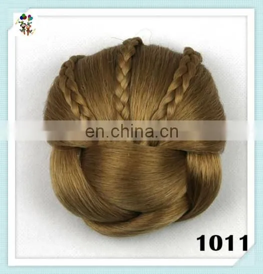 Fashion Women European Braid Bun Synthetic Hair Extensions With Comb HPC-0193