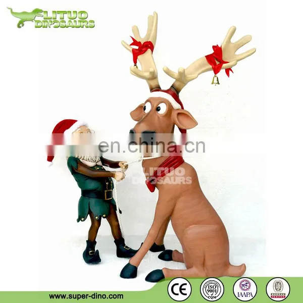 Chirstmas Lifelike Robotic Santa Claus Sculpture photo-3