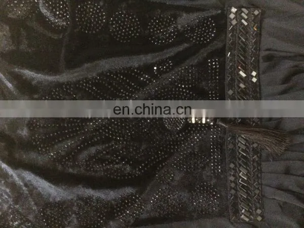 Women's Free Size Black Colour Lycra(Stretchable) With Diamond Stone Work & Embroidery Lace Work / Islamic Wear Burkha photo-3