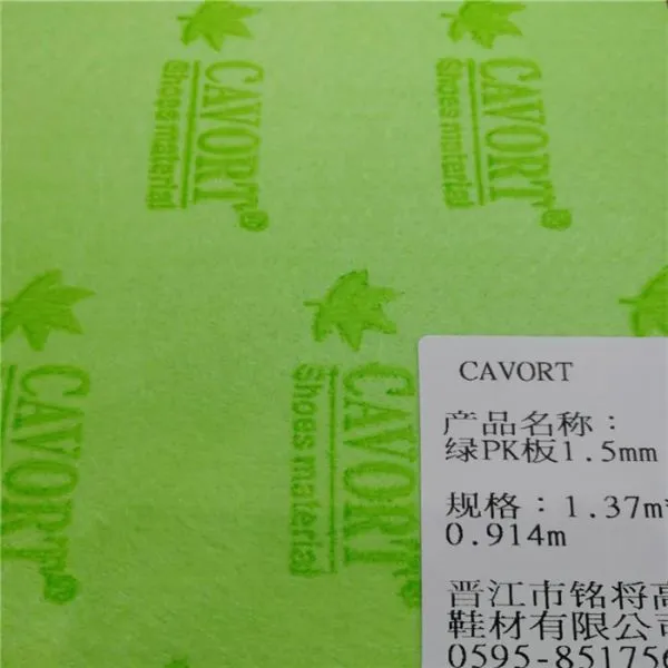 Footwear Accessories Cavort Shoe Material 1.5mm Green PK Fiber Insole Board