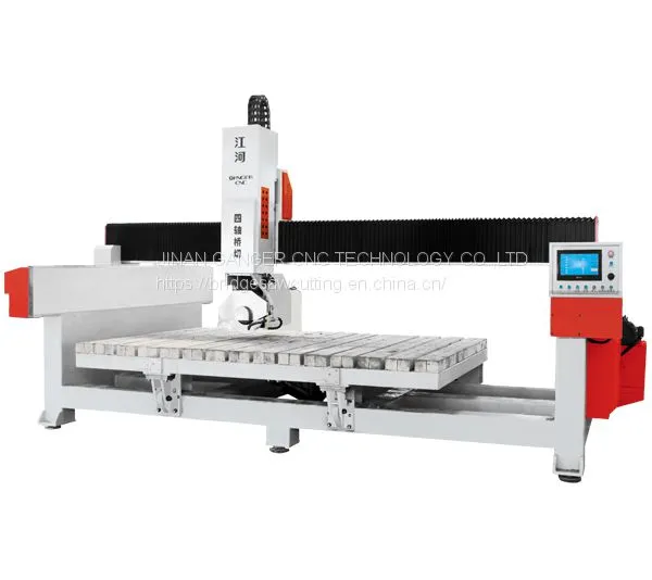 4 Axis CNC Bridge Saw Cutting Machine GQ-3220A Stone Rock Cutting Saw Machine With Table Tilting photo-2