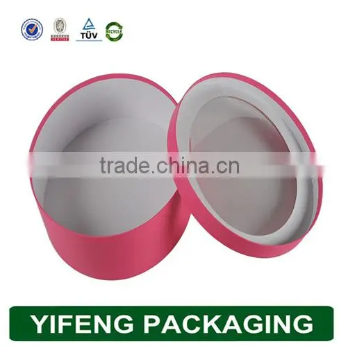 Custom Round Cardboard Gift Packaging Box With Transparent Lid photo-2