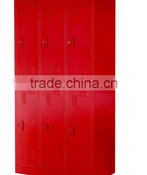 Customized Colorful 3 Wide 6 Door Steel Locker Cabinet For Gym Locker photo-4