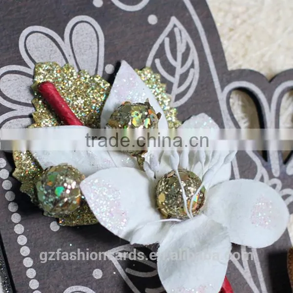 Kraft Paper Handbag Luxury Wooden Wedding Card Invitation photo-4