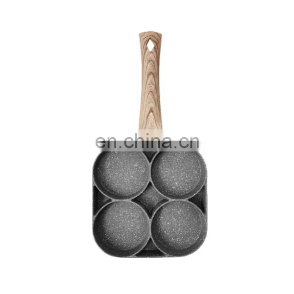Nonstick 4 Round Holes Egg Pancake Aluminum Skillet Fry Pan photo-2
