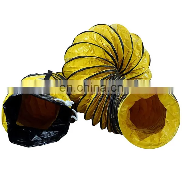 PVC Coated Polyester Vinyl Waterproof Flexible Ventilation Ducting Pipe Air Duct For Underground Project photo-2