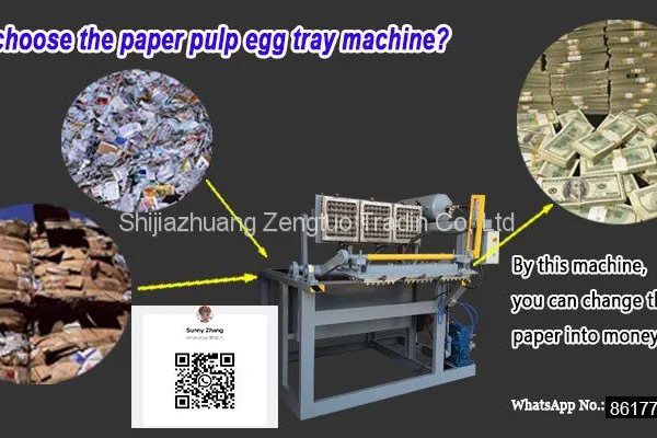 2022 New Egg Tray Machine/ Fruit Tray Machine/ Recycling Waste Paper Egg Tray Machine