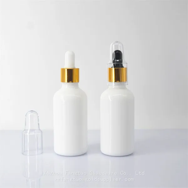 Porcelain White Dropper Bottle Volume 5-100mm Essential Oil Skin Care Serum Empty Glass Bottles photo-4