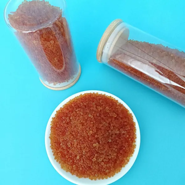 Orange Silica Gel Beads 2-4mm Moisture Absorber With Color Change Reusable Wholesale photo-3