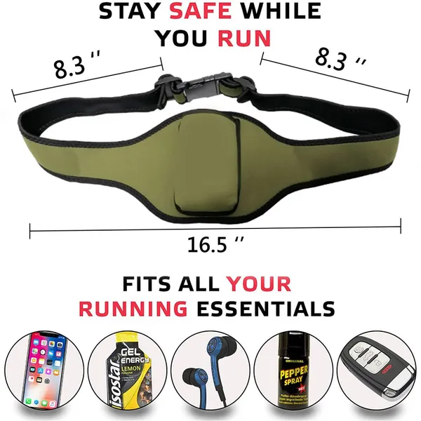 Wholesale Waterproof Fitness Fanny Pack Adjustable Running Belt Hiking Sports Neoprene Waist Bag photo-5