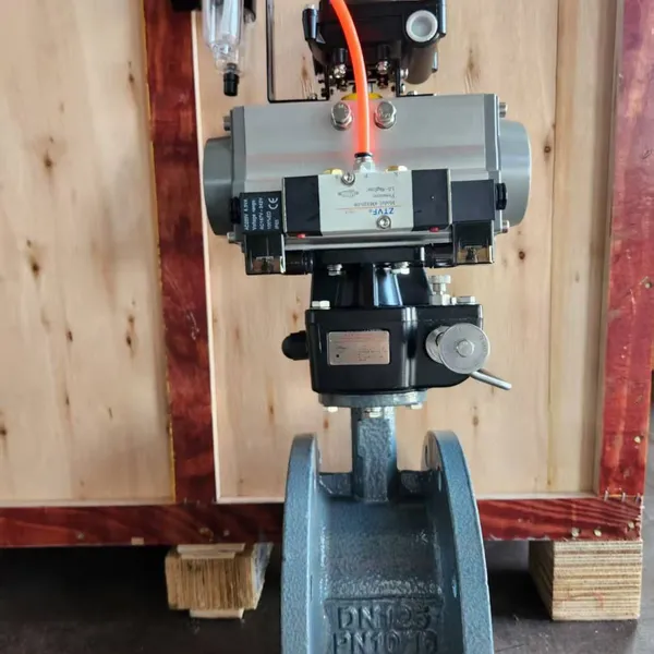 Tyco Butterfly Valves. Supply of Pneumatic Butterfly Valves D671x/j/f-16, Equipped With Triple Unit, Solenoid Valve, Filter, and Limit Switch photo-2