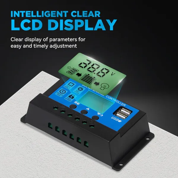 Lanto Controller Factory PWM Solar Charge Controller 12V 24V AUTO For Solar Home System photo-4