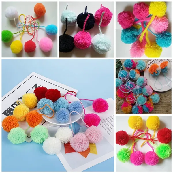 Factory Wholesale Price Custom High Elastic Polypropylene Acrylic Pompom Ball for DIY Kid's Educational Toys Clothing Accessries photo-4
