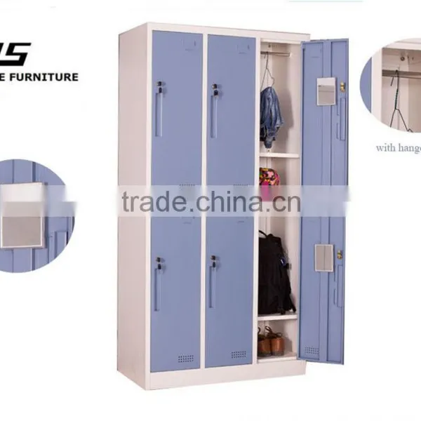 High Quality Gym Storage Steel Wardrobe Cabinet 6 Door Clothing Locker photo-2