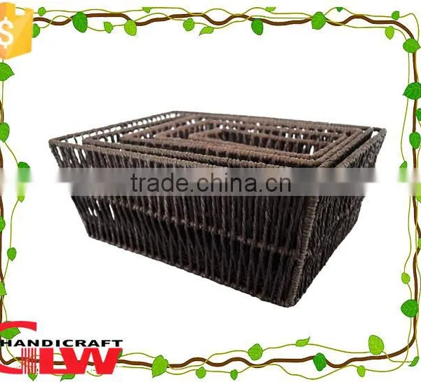 Beautiful Vertical Weave Hollow Design Seagrass Storage Basket for Bath Sets,decorative Seagrass Basket