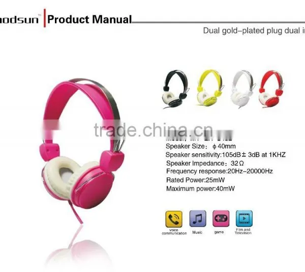 High Quality Stereo Earphone Headset.High Performance Dual Gold-plated Plug .Dual Iner Earphones With Mic(EH-S452) photo-2