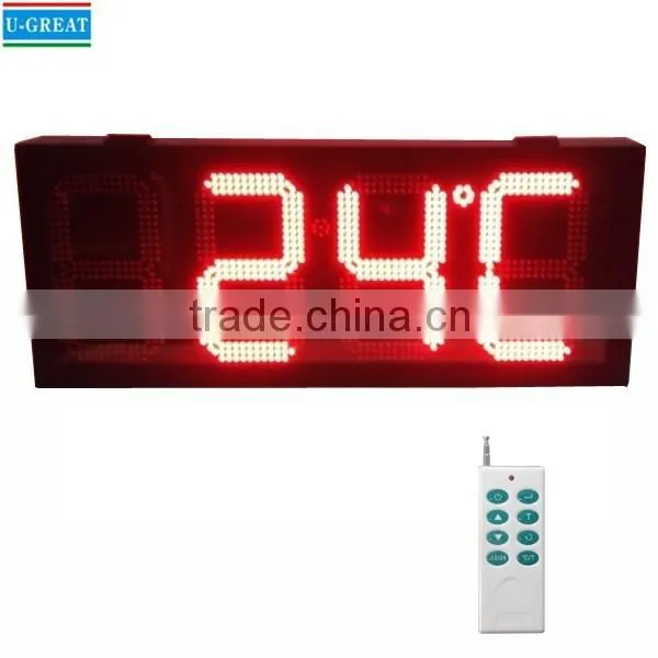 HD Outdoor RF Control Time Temperature Led Display Board photo-3