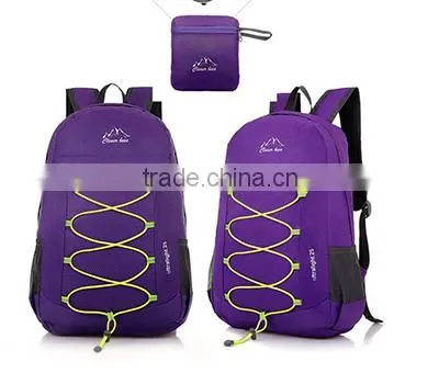 Fashion Waterproof Nylon Camping Backpack Can be Fold Shoulder Bag photo-5