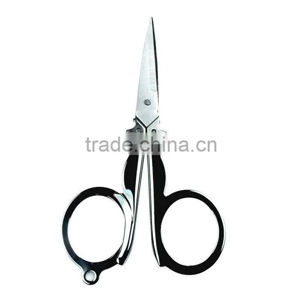Diamond Spear Hot Sale Home Portable Folding Scissors Mini Folding Foldable Scissors Travel Scissor Color Silver photo-4
