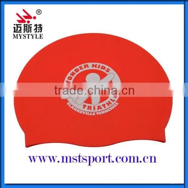 Eco-friendly Adult Customized Swimming Caps Silicone photo-4
