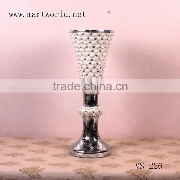 2016 Romatic Glass Fiber Vases Columns Wedding Decoration Flower Vase Decorative Wedding Pillars Wedding Decoration(MS-226) Supplier's Choice photo-2